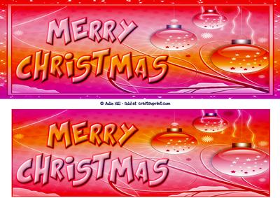 Bright Ornaments Merry Christmas Dl Card