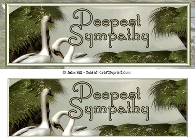 Two Swans Deepest Sympathy Dl Card