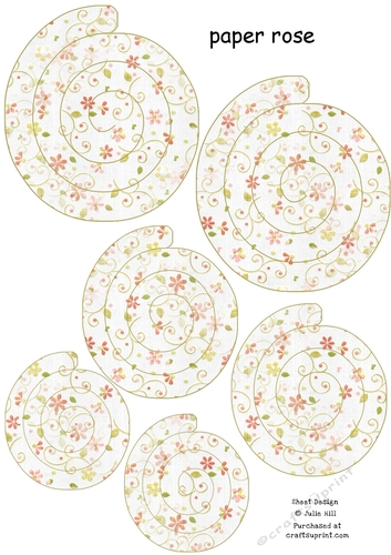 Summer floral paper roses.