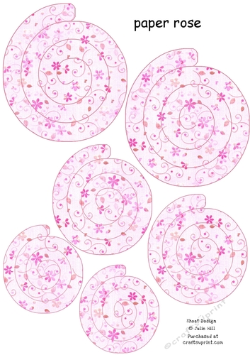 Summer pinks floral paper roses.