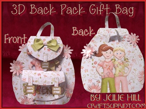 Buds n blossoms friends summer back pack gift bag
