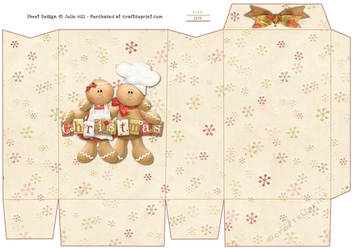 Gingerbread cookies christmas pinch bag