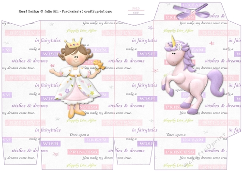 Princess and unicorn pinch bag