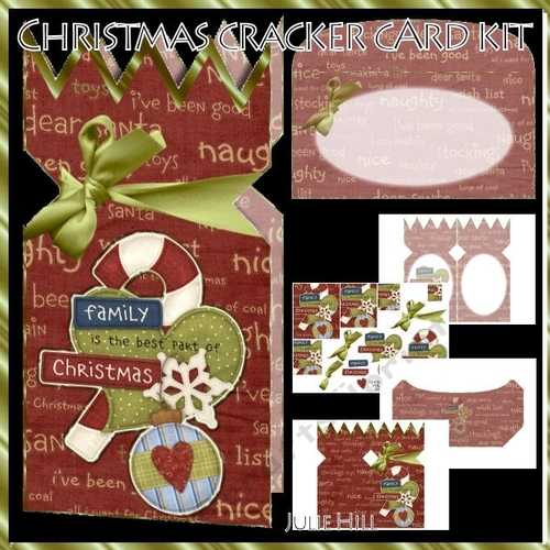 Christmas cracker family Christmas card kit