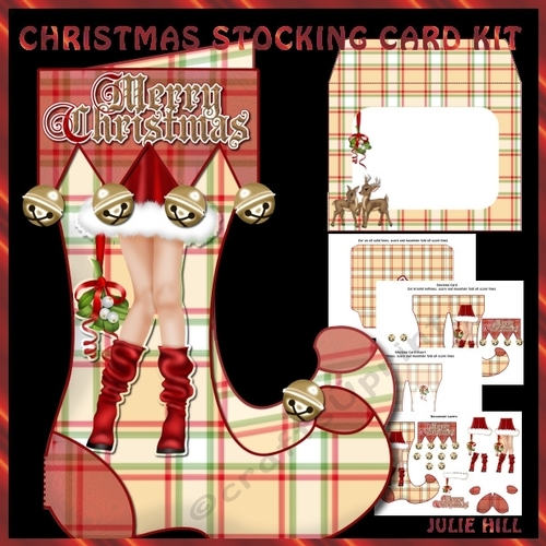 Christmas sexy legs stocking card kit