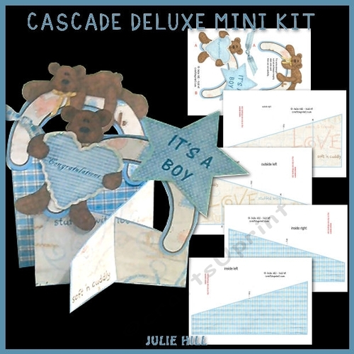 Its a boy teddy bear cascade deluxe mini kit