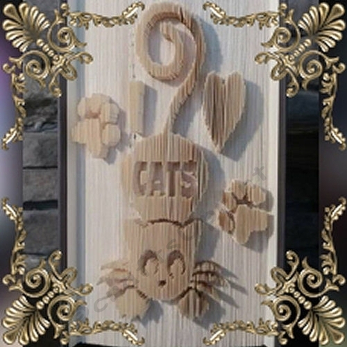 I heart Cats book folding pattern cut and fold