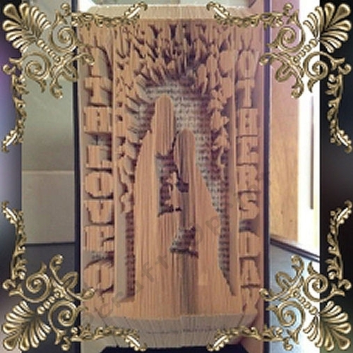 With love on Mothers Day book folding pattern combination cut and fold