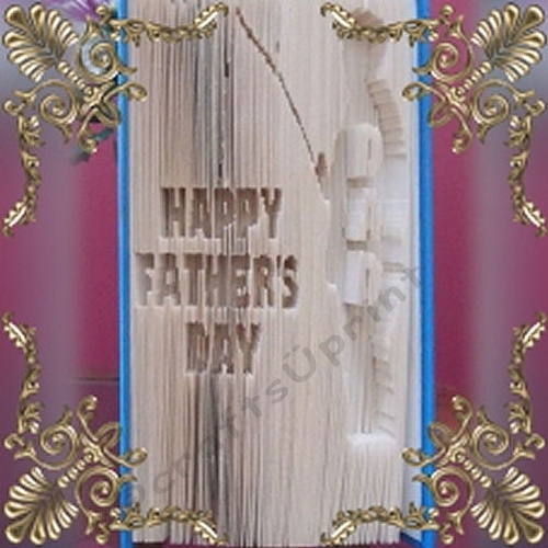 Happy Fathers Day Fishing bookfolding pattern