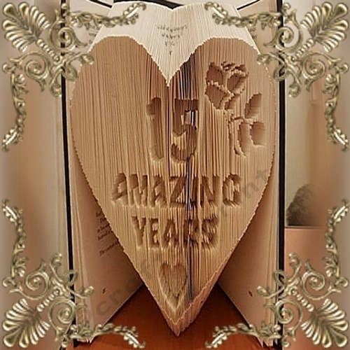 15 amazing years heart with rose