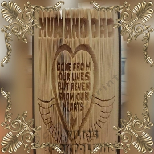 Mum and Dad gone from our lives book folding pattern