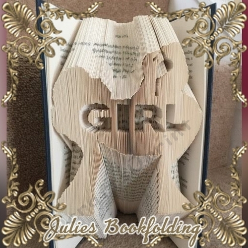 Baby girls on hands book folding pattern