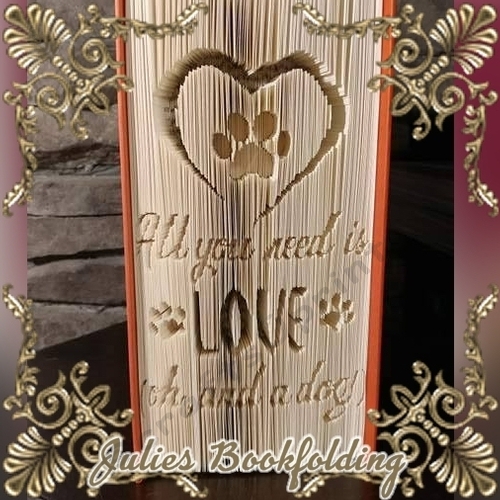 All you need is love and a dog book folding pattern