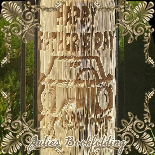 Fathers day car book folding pattern