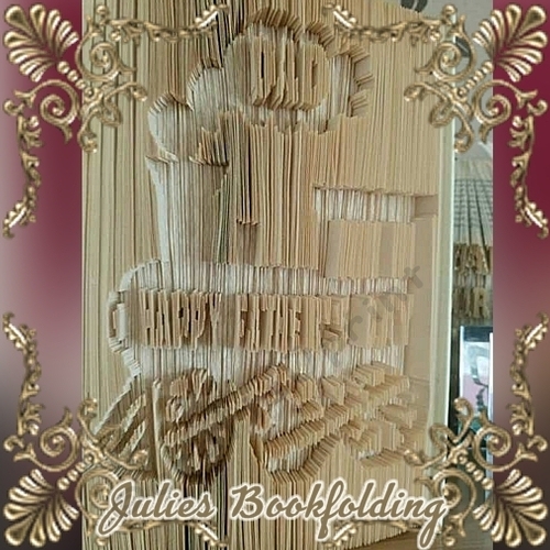 Fathers day train book folding pattern