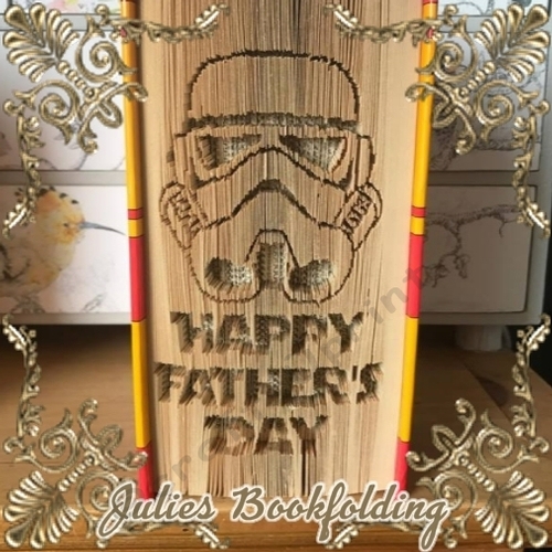 Fathers day storm trooper book folding pattern