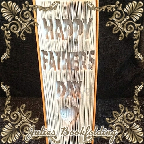 Happy fathers day book folding pattern