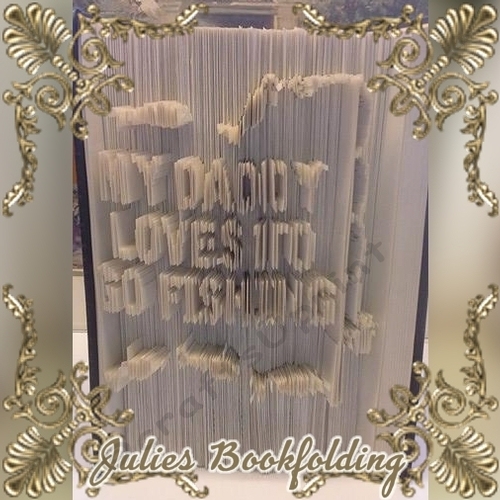 My daddy loves to go fishing book folding pattern