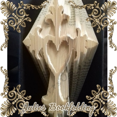 Cross heart combi book folding pattern