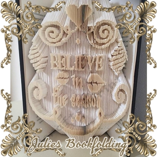 Believe in the season book folding pattern