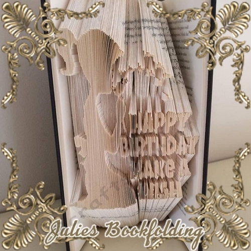 Happy birthday make a wish combi book folding pattern