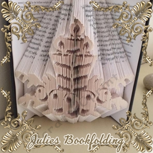 Christmas candles ornament book folding pattern