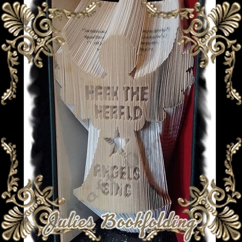 Angel hark the herald angels sing book folding pattern
