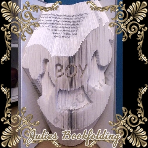 Rocking horse baby boy combi book folding pattern