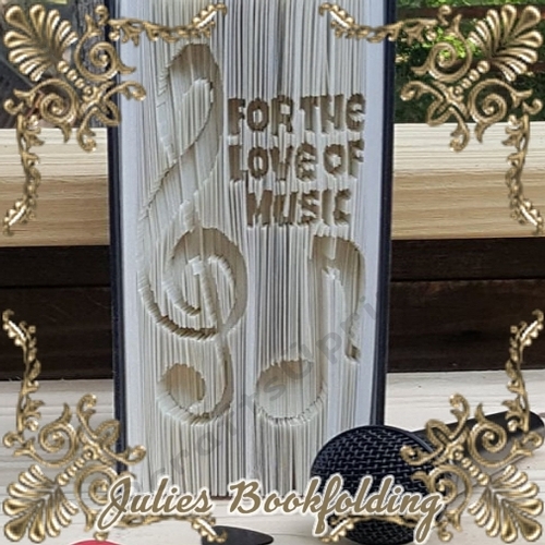 For the love of music book folding pattern