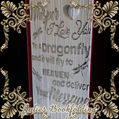 Dragonfly whispers heaven book folding pattern