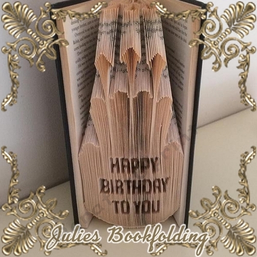 Happy birthday to you cake combi book folding pattern