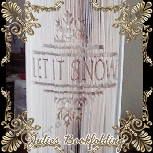 Let it snow deco book folding pattern