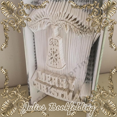 Merry Christmas ornament combi book folding pattern