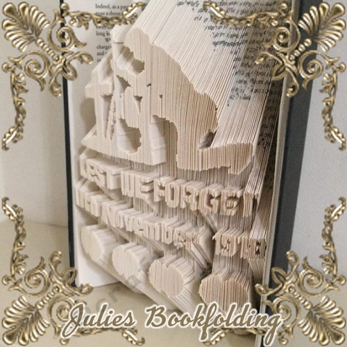 Remembrance 11-11-1918 combi book folding pattern