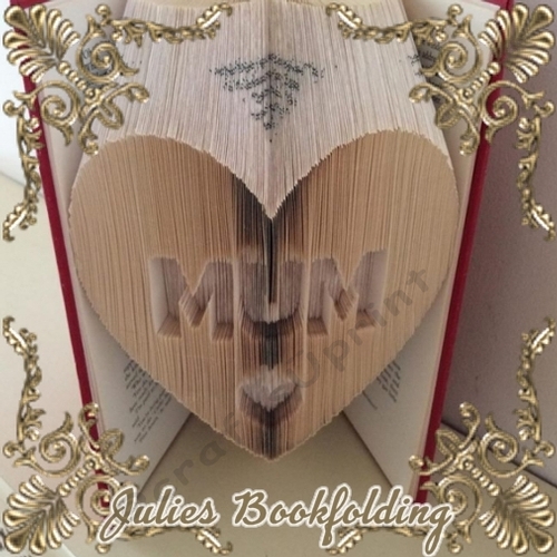 Mum heart in heart combi book folding pattern