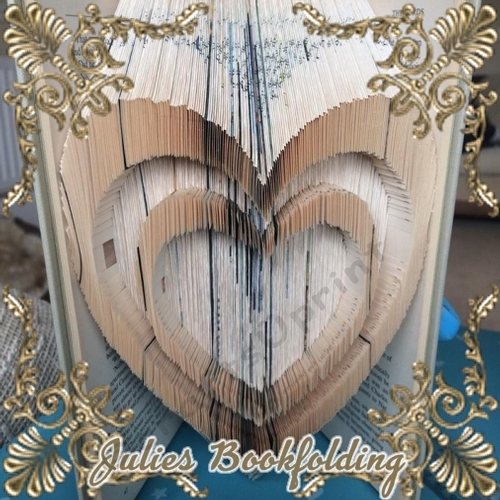 Heart in heart in heart combi book folding pattern