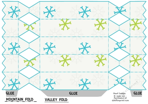 Blue and green snowflake cracker