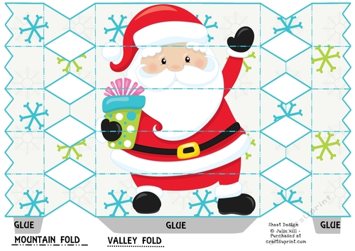 Blue and green Santa cracker