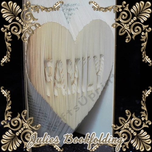 Family heart book folding pattern