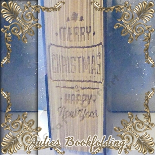 Merry Christmas happy new year book folding pattern