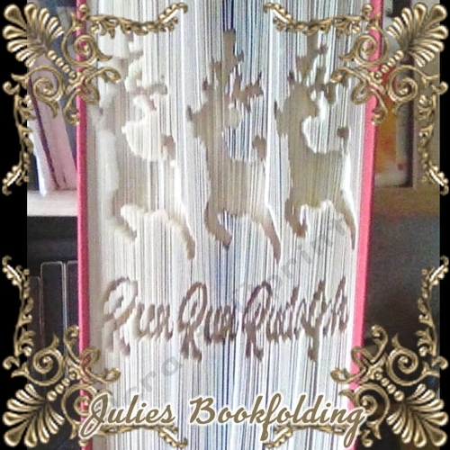 Run run Rudolph book folding pattern