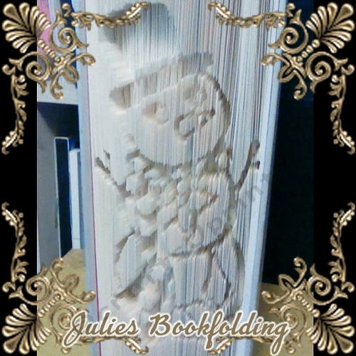 Snowman 4 book folding pattern