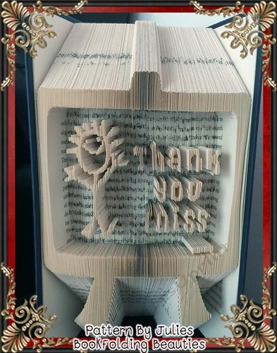 Thank you Miss Chalkboard book folding pattern