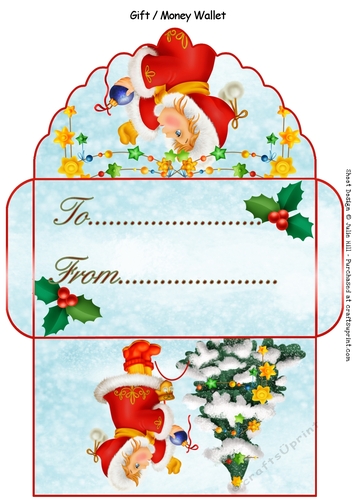 Decorating the Christmas tree money wallet