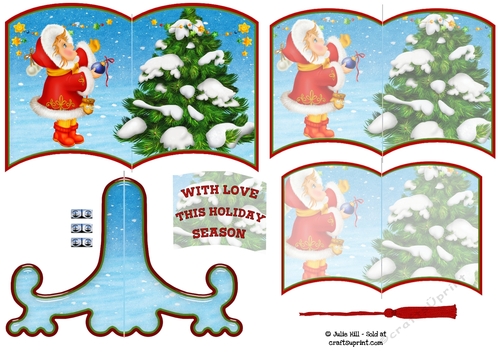 Decorating the Christmas tree bookatrix card