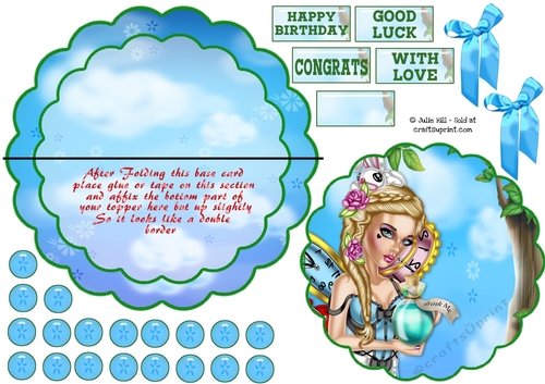Alice in wonderland over the edge card
