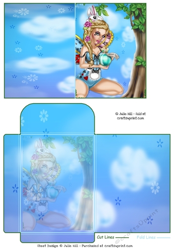 Alice in wonderland notelet and envelope set