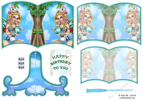 Alice in wonderland bookatrix card