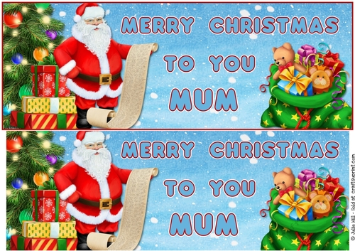 Santas list mum large DL card