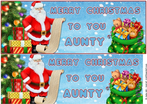 Santas list Aunty large DL card